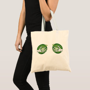 Funny Halloween Skeleton Hands Holding Melons Tote Bag