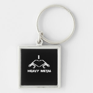 Funny Halloween Skeleton Heart Hands Classic Key Ring