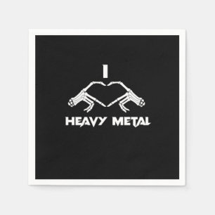 Funny Halloween Skeleton Heart Hands Classic Napkin