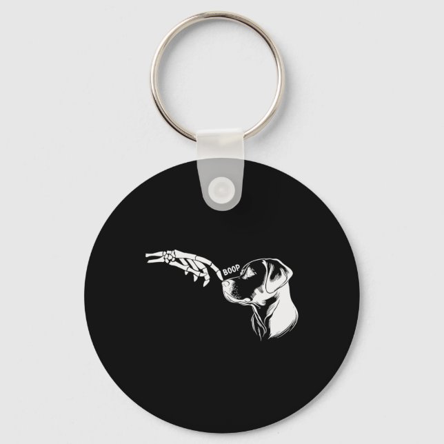 Funny Halloween Skeleton  Key Ring (Front)
