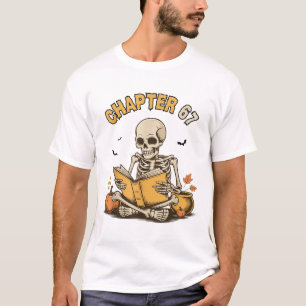 Funny Halloween Skeleton Reading Book 67 Memes _1 T-Shirt