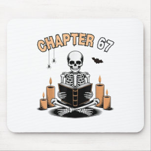 Funny Halloween Skeleton Reading Book 67 Memes _2 Mouse Pad