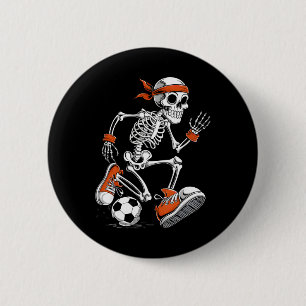 Funny Halloween Skeleton Soccer Footll Costume 6 Cm Round Badge