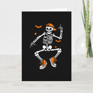 Funny Halloween Skeleton Trump Halloween Costume Card