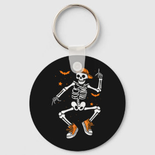Funny Halloween Skeleton Trump Halloween Costume Key Ring