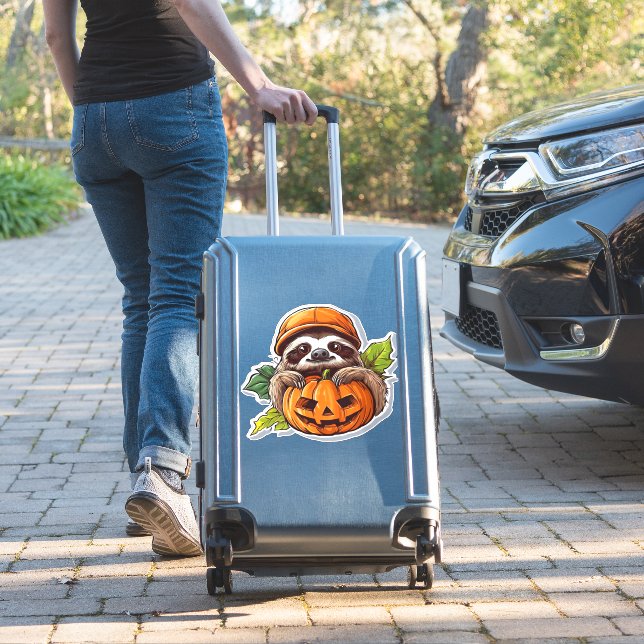 Funny Halloween Sloth Sticker Classic T-Shirt (Suitcase Insitu)