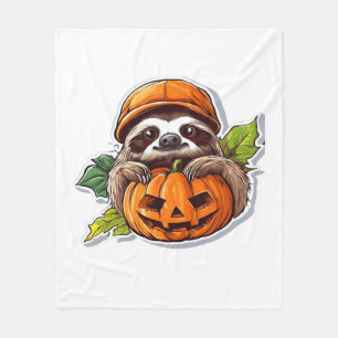 Funny Halloween Sloth Sticker Classic T-Shirt Fleece Blanket