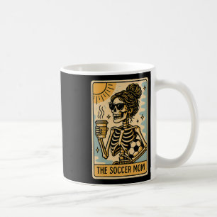 Funny Halloween Soccer Mama Mom Skeleton Tarot Car Coffee Mug