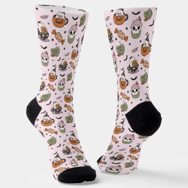 Funny Halloween Socks (Angled)
