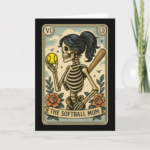 Funny Halloween Softll Mama Mom Skeleton Tarot Car Card
