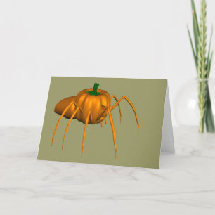 Funny Halloween Spider Card