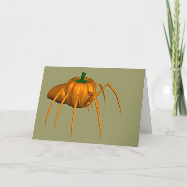 Funny Halloween Spider Card (Front)