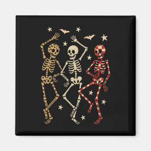 Funny Halloween Spooky Bones Skull Dancing Gift Sk Magnet