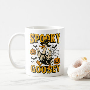 Funny Halloween Spooky Goosey Goose in Costume Coffee Mug