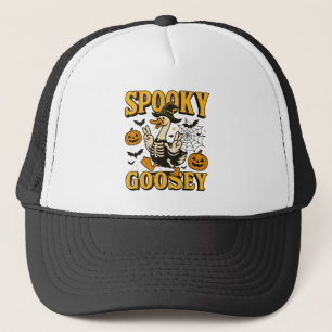 Funny Halloween Spooky Goosey Goose in Costume Trucker Hat