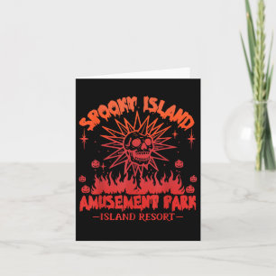 Funny Halloween Spooky Island Est 2002 Amusement P Card