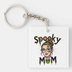 Funny Halloween Spooky Mum Witch Mum Key Ring