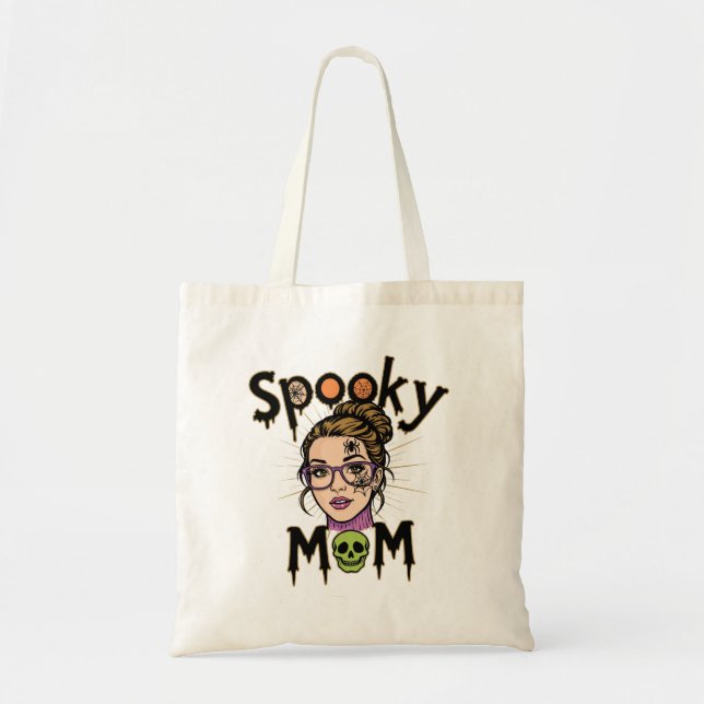 Funny Halloween Spooky Mum Witch Mum Tote Bag (Front)
