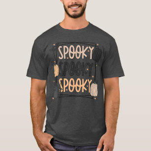 Funny Halloween Spooky Pumpkin Season Fall Vibes T-Shirt