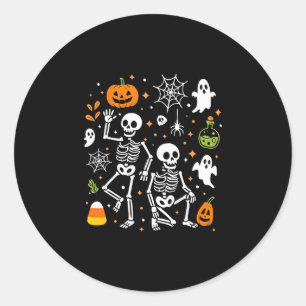Funny Halloween Subtle Anti Trump Skeleton Spooky Classic Round Sticker
