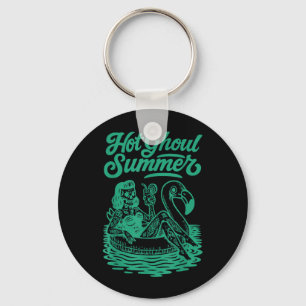 Funny Halloween Summerween Summer Pool Key Ring