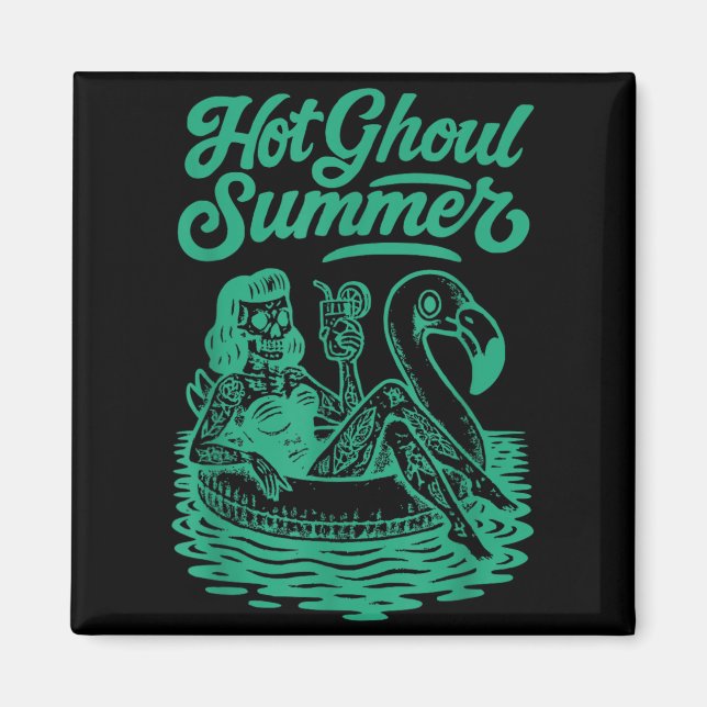 Funny Halloween Summerween Summer Pool Magnet (Front)