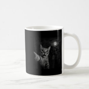 Funny Halloween Surprised Ed Cat Selfie Soky Skele Coffee Mug