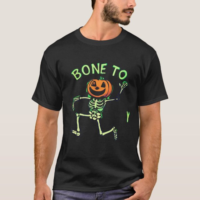 Funny Halloween T-Shirt Design - Dancing Skeleton  (Front)
