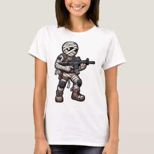 Funny Halloween Tactical Mummy Army Men Veteran Co T-Shirt