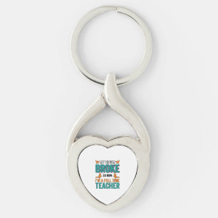 Funny Halloween Teacher Broom Broke Vintage Shirt Key Ring