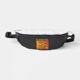 Funny Halloween Teacher My Broom Broke Witch Desig Bum Bags