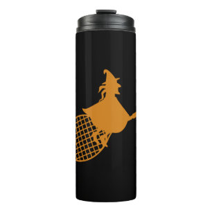 Funny Halloween Tennis - Witch on Tennis  Thermal Tumbler