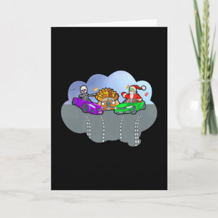 Funny Halloween Thanksgiving Christmas Crash Hallo Card