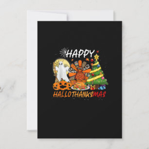 Funny Halloween Thanksgiving Christmas Happy Hallo Invitation