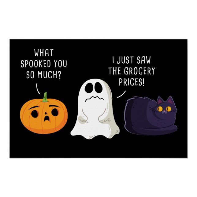 Funny Halloween & Thanksgiving Inflation Graphic  Poster (Front)