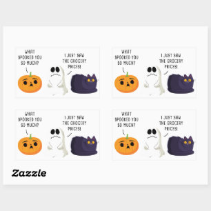 Funny Halloween & Thanksgiving Inflation Graphic  Rectangular Sticker