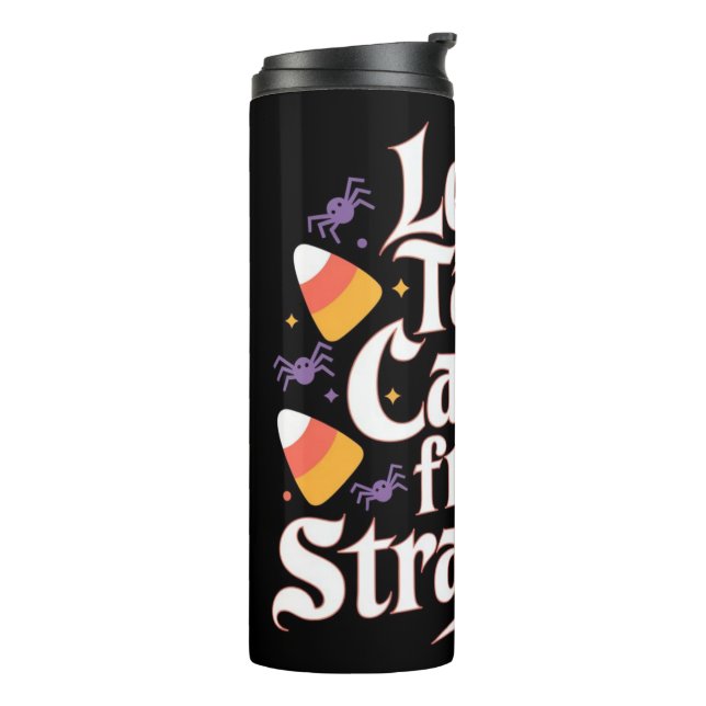 Funny Halloween Thermal Tumbler Candy Strangers (Rotated Left)