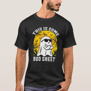 Funny Halloween This Is Some Boo Sheet Ghost Retro T-Shirt