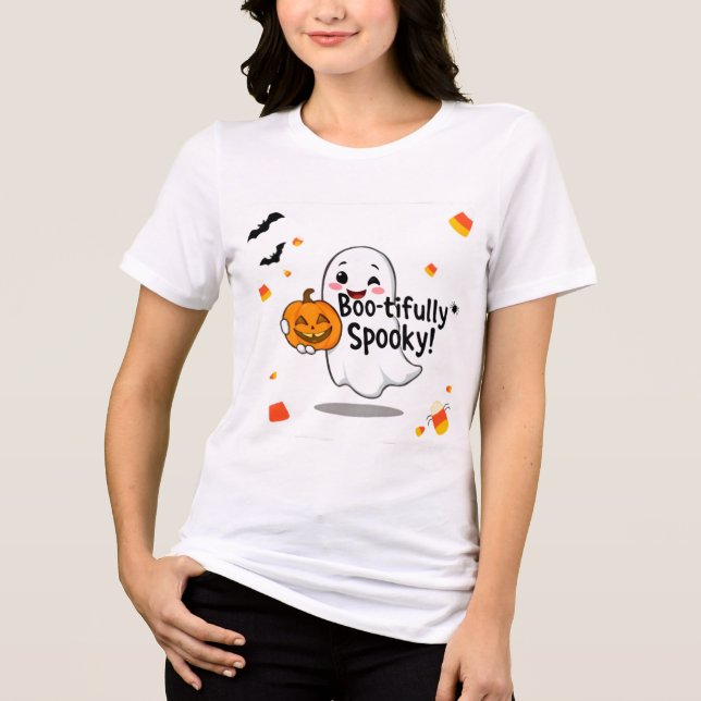 funny halloween Tri-Blend shirt (Front)