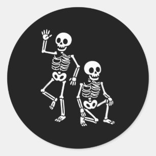 Funny Halloween Trump Skeleton Trump Classic Round Sticker