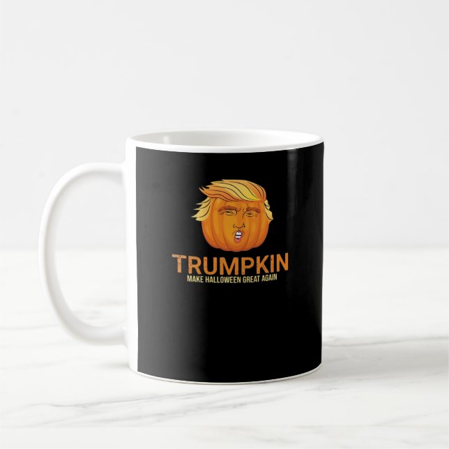 Funny Halloween Trumpkin - Fall Make Halloween Gre Coffee Mug (Left)