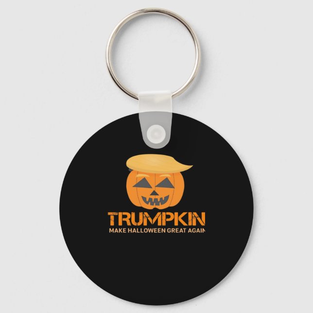 Funny Halloween Trumpkin - Make Halloween Great Ag Key Ring (Front)