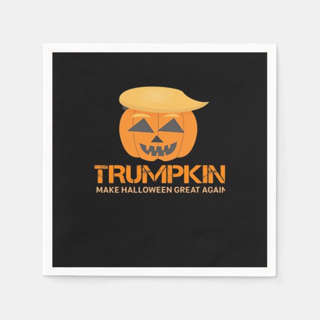 Funny Halloween Trumpkin - Make Halloween Great Ag Napkin (Front)