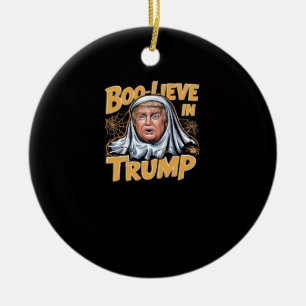 Funny Halloween Trumpkin Make Halloween Great Aga Ceramic Ornament