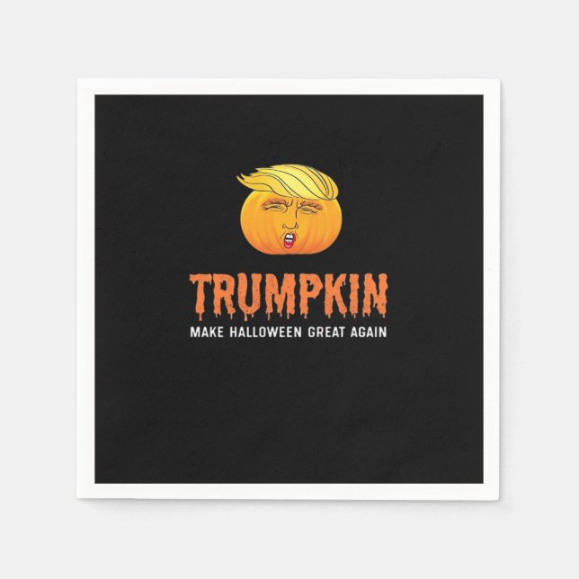Funny Halloween Trumpkin  Napkin (Front)
