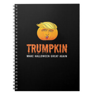 Funny Halloween Trumpkin  Notebook