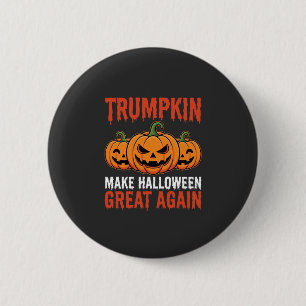 Funny Halloween Trumpkin Pumpkin Parody 6 Cm Round Badge