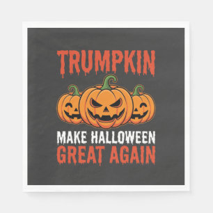 Funny Halloween Trumpkin Pumpkin Parody Napkin