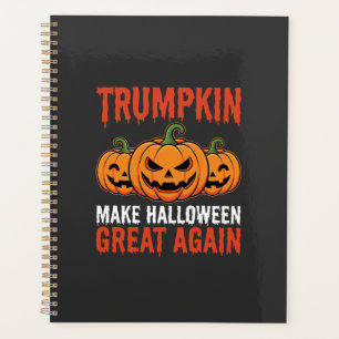 Funny Halloween Trumpkin Pumpkin Parody Planner