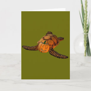 Funny Halloween Turtle Card